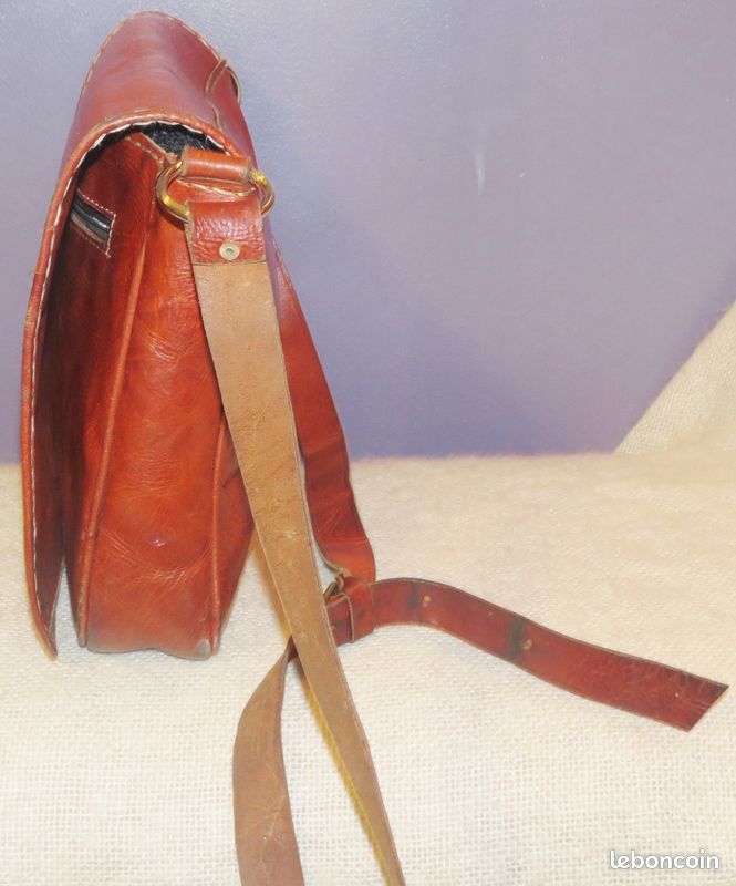 Sacs en bandouliere en cuir 100% vintage (image 7)