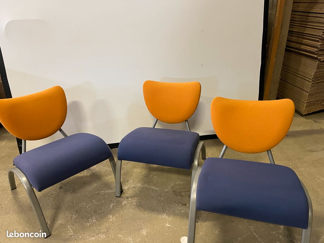 Fauteuil chauffeuse accueil salle d'attente - LOT de 3 (image 1)