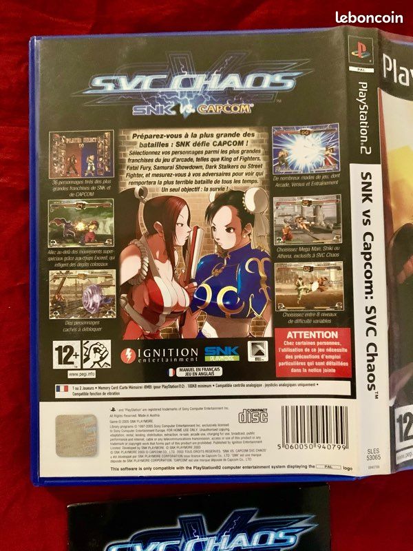 SNK Vs Capcom SVC Chaos Sur PS2 - Version Espagnole PAL - Neuf Sous Cellophane