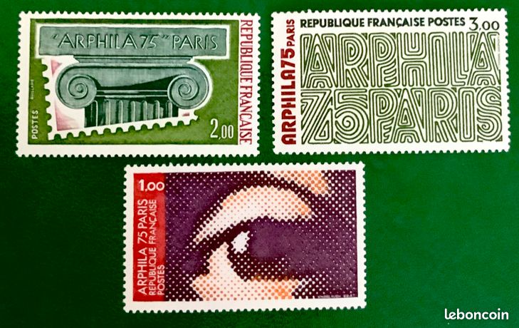 1974 3 timbres arphila 75 paris - neufs - Collection