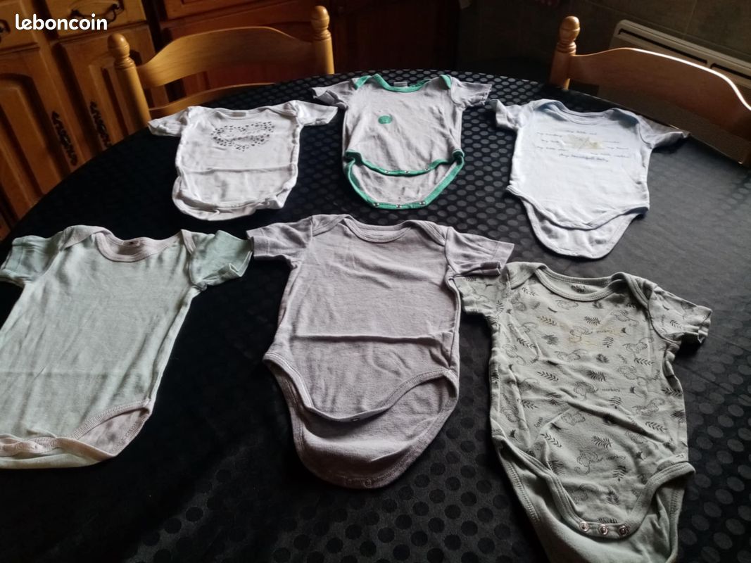 Lot de 6 bodies été 9 mois garçon (image 2)