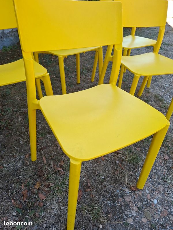 Lot de 5 chaises jaune IKEA (image 2)