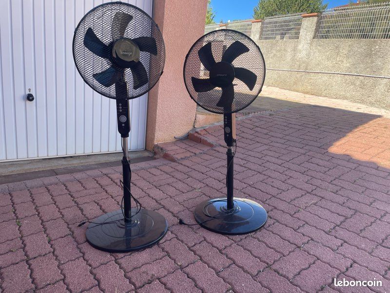 Lot de 2 ventilateurs sur pied – réglables (image 1)