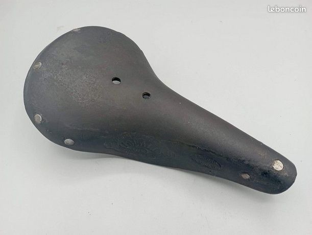 Selle Vélo Vintage Ideale 80 Record – Cuir Marron – Made In France – 700g – Pour Route Et Randonnée