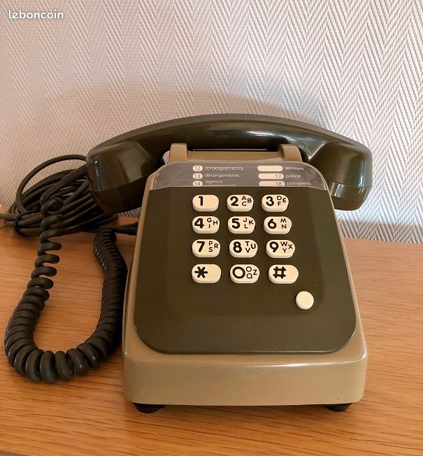 Années 1980 Téléphone à clavier Socotel Modèle S63 Made in France - Vendu