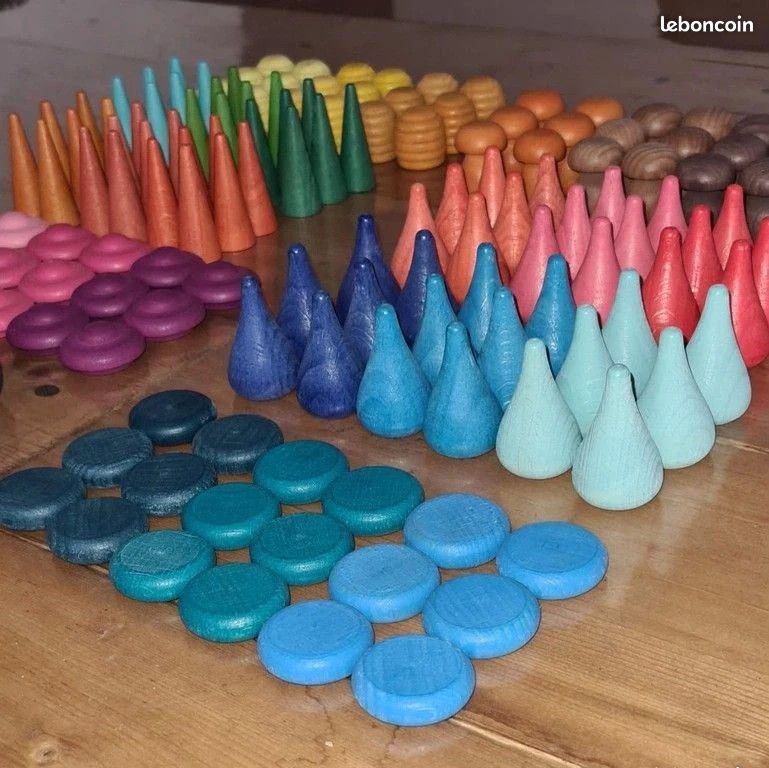 162 pièces en bois Montessori (image 1)