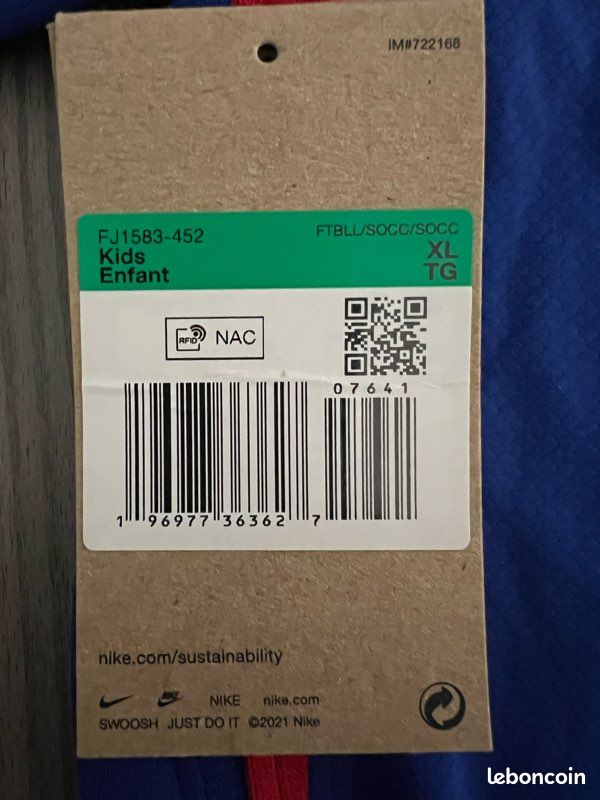 Maillot Officiel Équipe de France Nike FFF Enfant Floqué