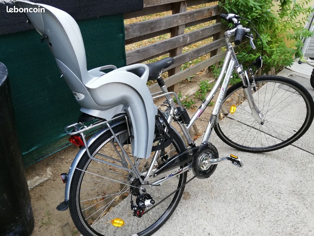 Vélo optimalp aluminium 28 pouces avec suspension et porte bébé (image 3)