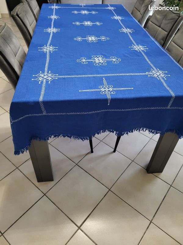 Nappe à broder rectangulaire imprimée - Pénélope - Margot de Paris