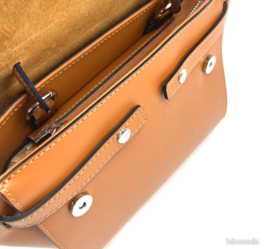 Sac à Bandoulière en Cuir Véritable Premium, Élégant et Pratique, Sac en Cuir Tendance pour Femme, Accessoire Chic et Durable au Quotidien (image 4)