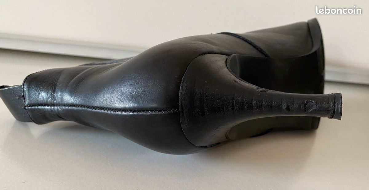 Bottines bottes cuir daim (image 5)