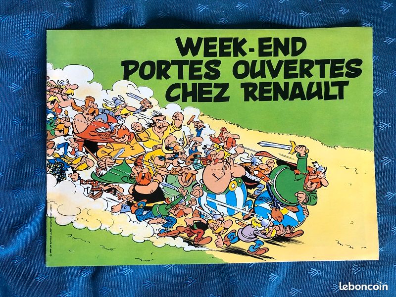 Plaque Souvenir Astérix & Obélix - Parc Astérix 1988 - État Correct