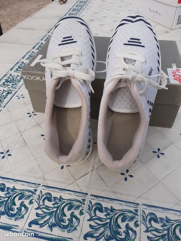 Baskets blanches en toile (image 2)