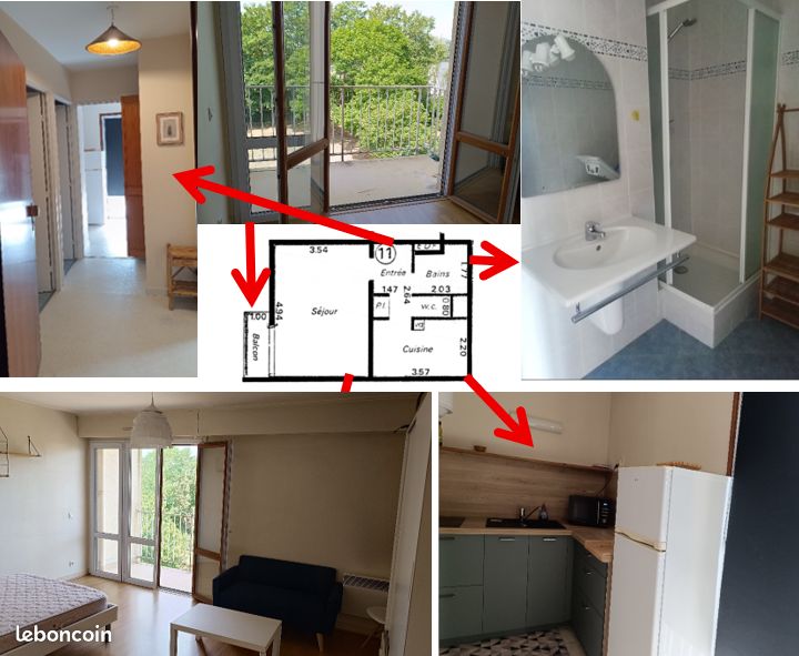 Appartement 1 pièce 34 m² · à Angers · 33,9 m² · 590 €/mois