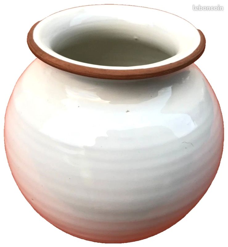 Années 1960 Vase boule céramique émaillée (image 1)