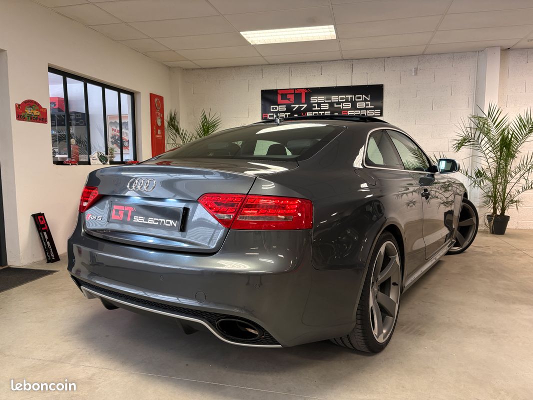 Audi RS5 Coupé V8 4.2 FSI 450 Ch Quattro Boite STronic7 "B8" Toit Pano/Rotor20P/Hifi B&O/Gris Daytona/Carplay (image 3)