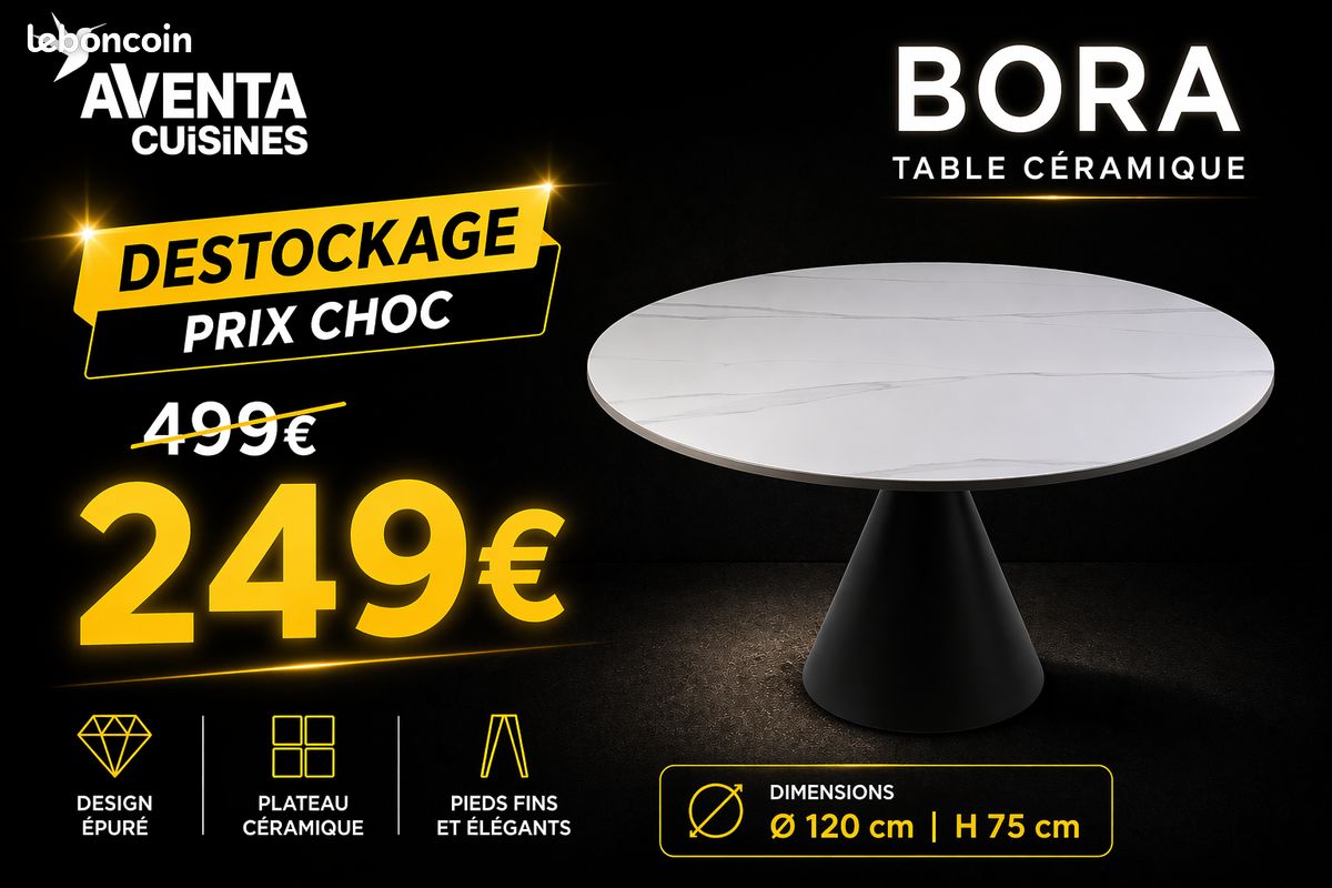 Table ronde design 120 cm – Élégance au quotidien – 149 (image 1)