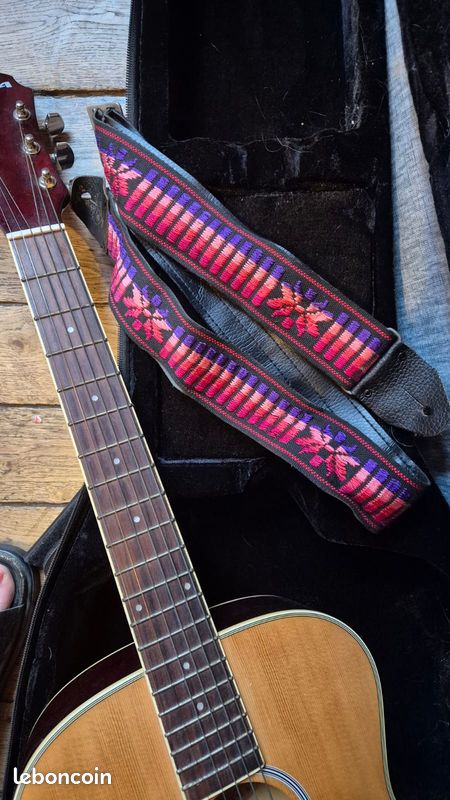 Guitare acoustique Aria AF 20 3/4 + étui + sangles (image 8)
