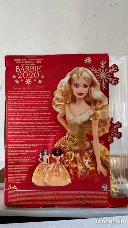 nipocaio Ensemble de 3 Pcs Barbie Robe de Princesse de Noël Jouet pour Filles Chapeau de Père Noël (11 Pouces / 30cm