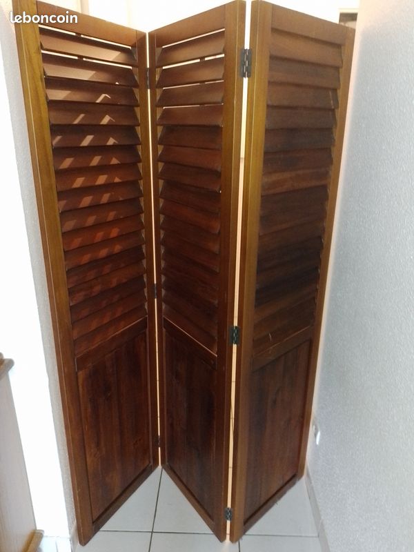 Paravent en bois exotique (image 2)