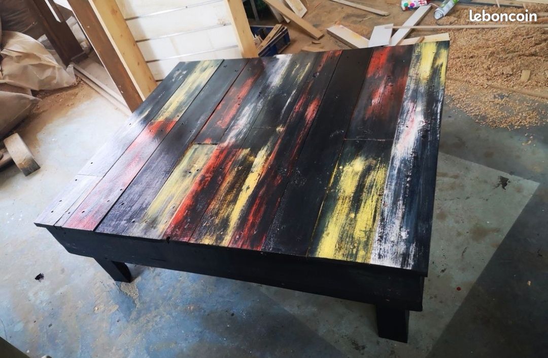 Grande table basse fait main (image 1)