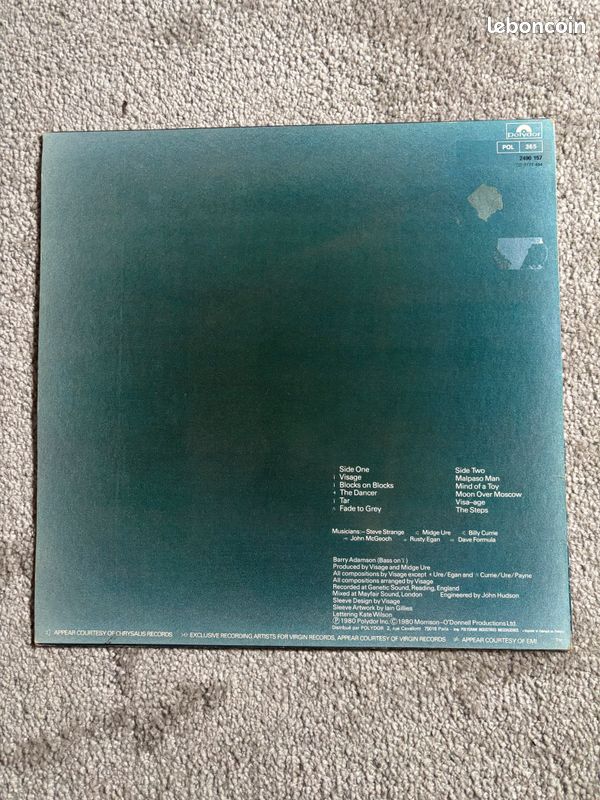 Visage vinyle 33 tours Electronicđ„ (image 2)