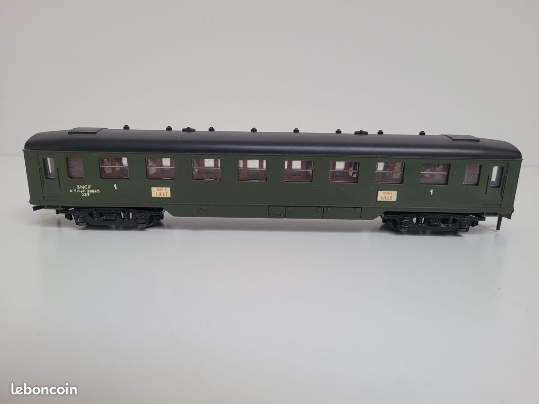 Train wagon N° 7340 Voiture voyageurs 1 ère classes type forestier Paris Lille HORNBY ACHO (image 3)