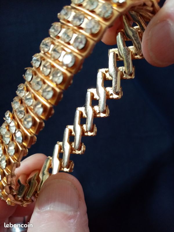 Bracelet doré et strass (image 6)
