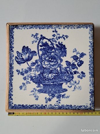 sous de plat ancien en fonte de 21 cm