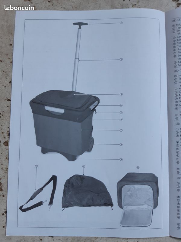 SAC TROLLEY DE COURSES avec SAC ISOTHERME (image 7)