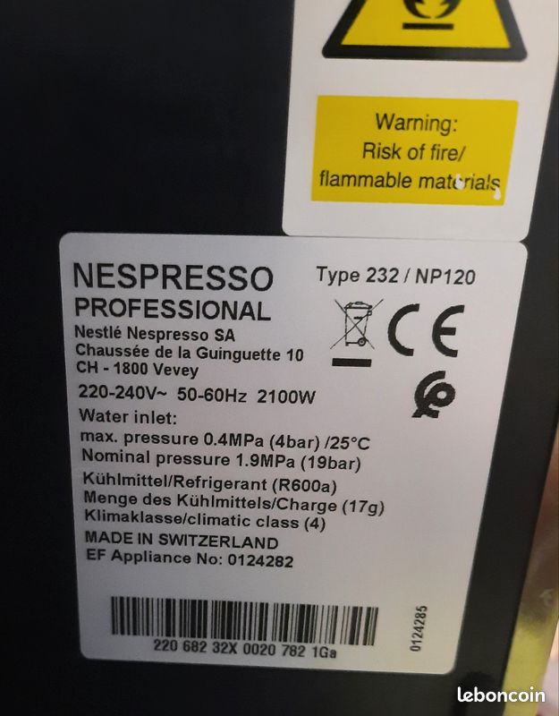 Machine à café professionnelle Nespresso Momento 120 - Très bonne état - (image 2)