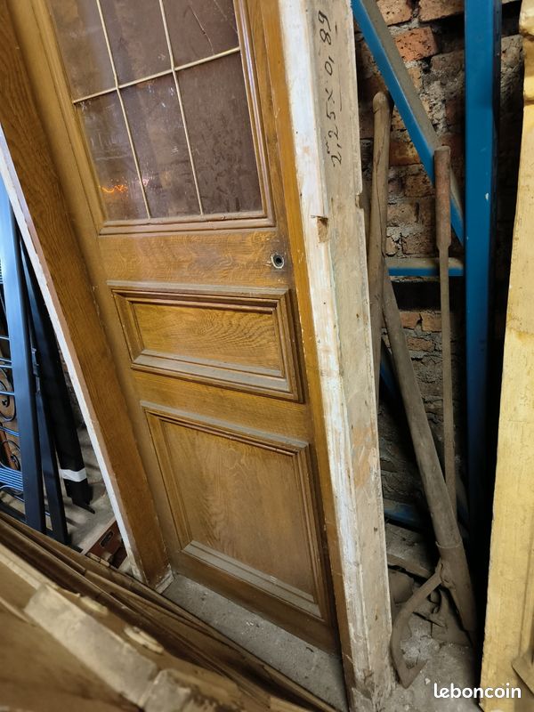 Porte vitrée avec bâti - porte H.217cm x L.75cm (avec bâti : H.225cm x L.89cm) (image 3)