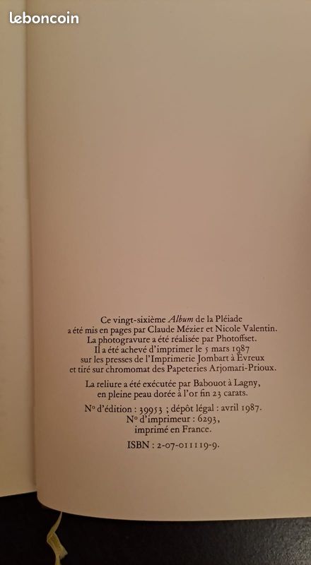 Album MAUPASSANT - Bibliothèque de la Pléiade, 1987 (image 4)