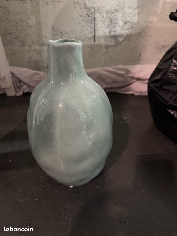 Vase bleu turquoise (image 1)