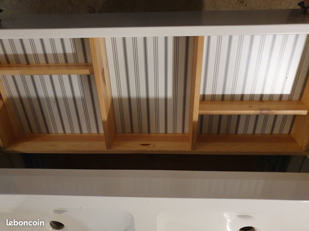 Meuble de salle de bain, double vasque, deux tiroirs (image 3)
