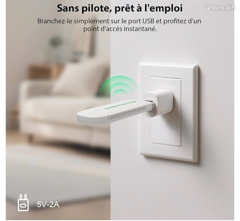 #299 Clé 4G LTE EIOTCLUB avec Wi-FI 6 (SIM Incluse), Modem Wi-FI USB A & C, 150 Mbit/s, Connexion LTE Plug & Play, Point D'accès Mobile pour PC/Tablette/Voyage/Travail, Uniquement avec SIM EIOTCLUB (image 6)