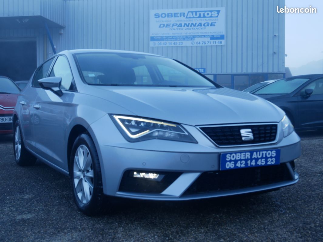 Seat leon style 1.5 tgi 130cv 19850km d origine 1ere main gps clim ct ok 2028 gtie 1 an tva recuperable (image 1)