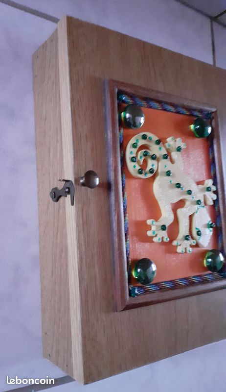 Boîte à clefs exotique : gecko (création artisanale) (image 9)