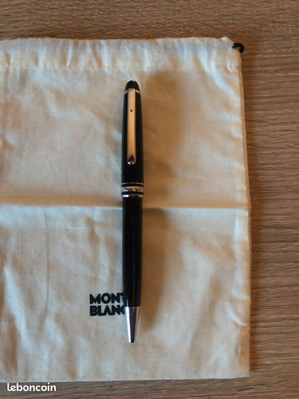 MontBlanc Stylo bille Meisterstück platiné 137,1 mm Très bon état Avec facture (image 2)