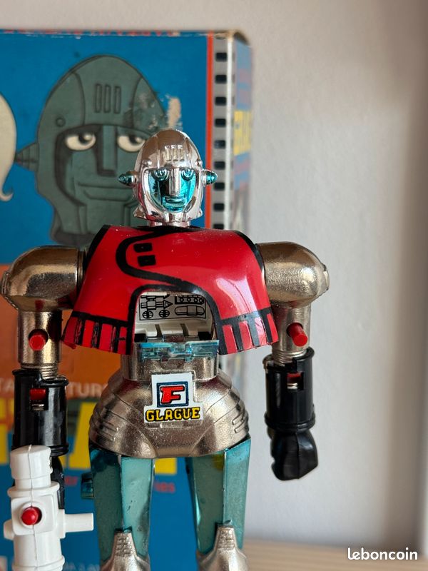 Figurine Diecast Grag Popy Robot Glague Capitaine Flam – GA-97 – Vintage 1979