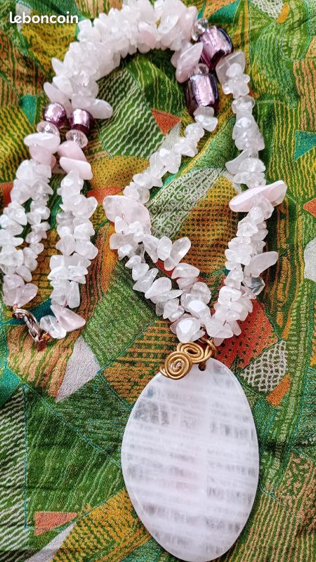 Collier quartz rose (image 1)