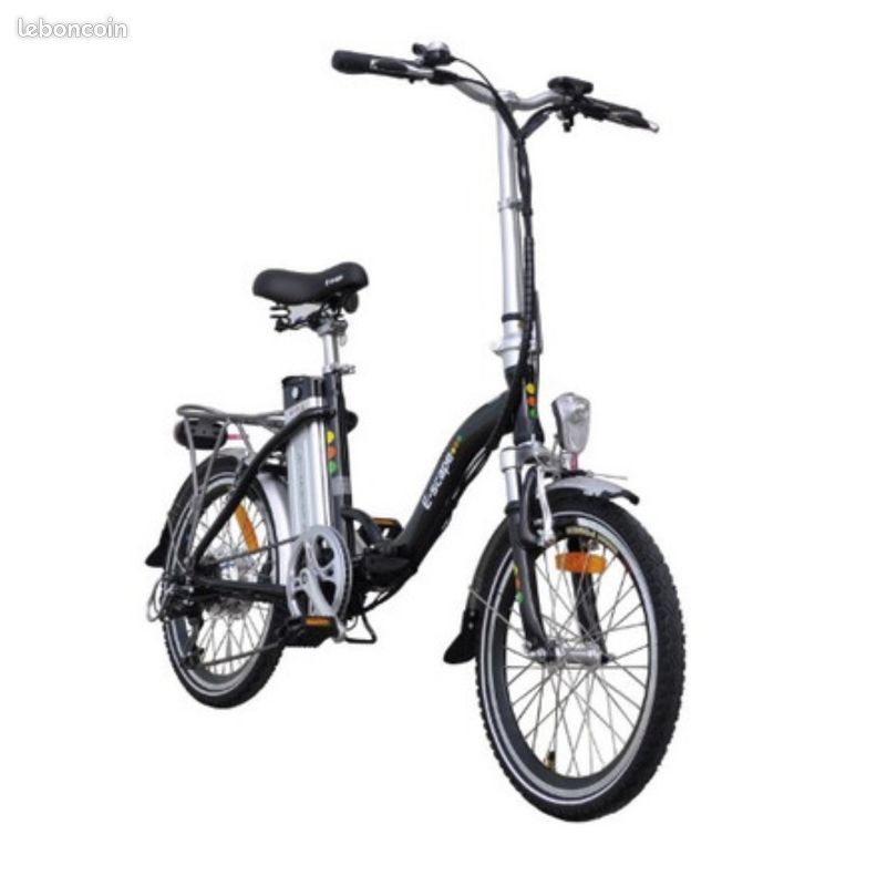 Vélo pliant à assistance électrique 36v noir (image 2)