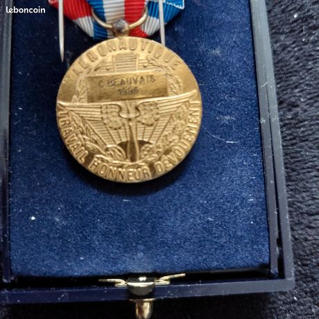 Médaille D'Honneur Aéronautique Vermeil - Décoration Militaire Française Originale