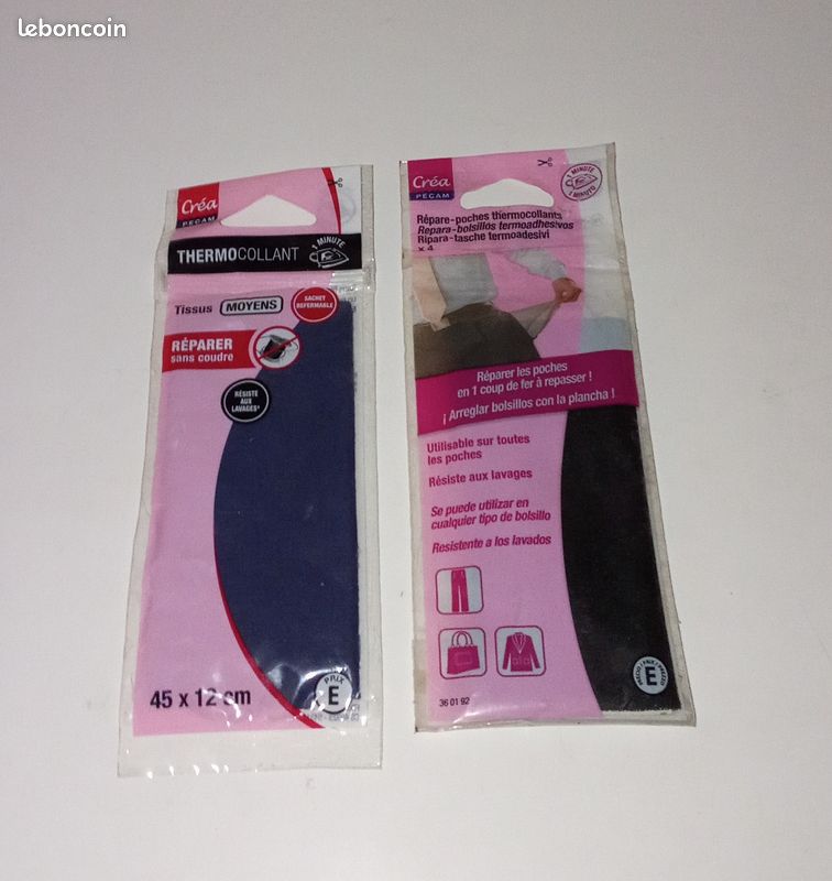 2 Patchs En Daim Thermocollant Bleu Marine. Patchs Pour Protéger Pantalons. RA90