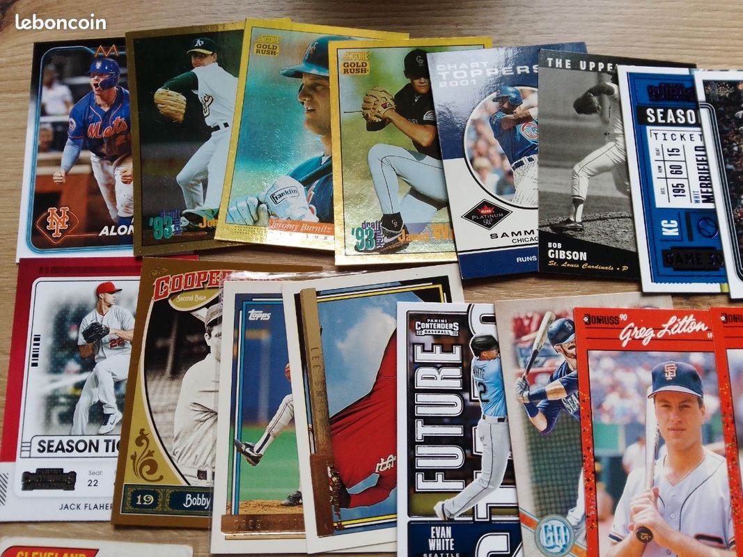 Lot de 50 cartes baseball différentes dont un autographe Topps Bowman etc (image 5)