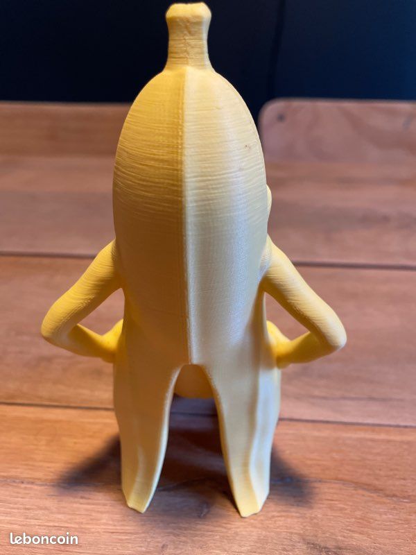 Figurine Bobblehead Garçon Banane En Céramique - Ancien - 14 Cm (5,5 Pouces)
