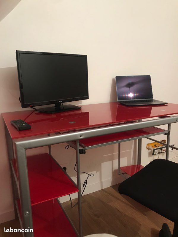 Bureau en verre trempé (image 2)