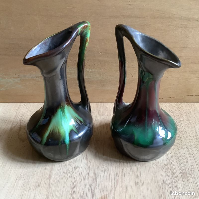 Ensemble 7 céramiques Grès flammés vintage (image 11)