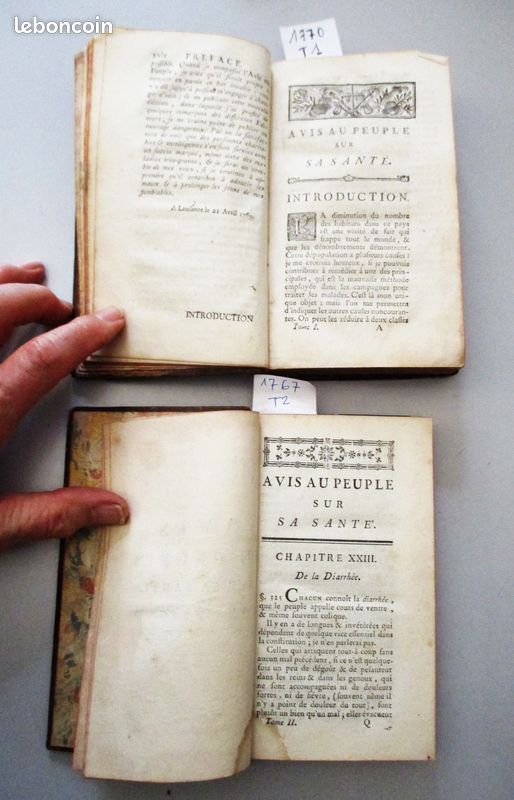Livre Ancien 1769 – Avis Au Peuple Sur Sa Santé Par Tissot | Médecine Chirurgie Rage Poison