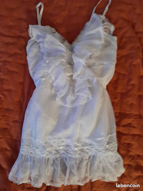 Lot de 5 ensembles pantalons + nuisettes blancs (image 1)